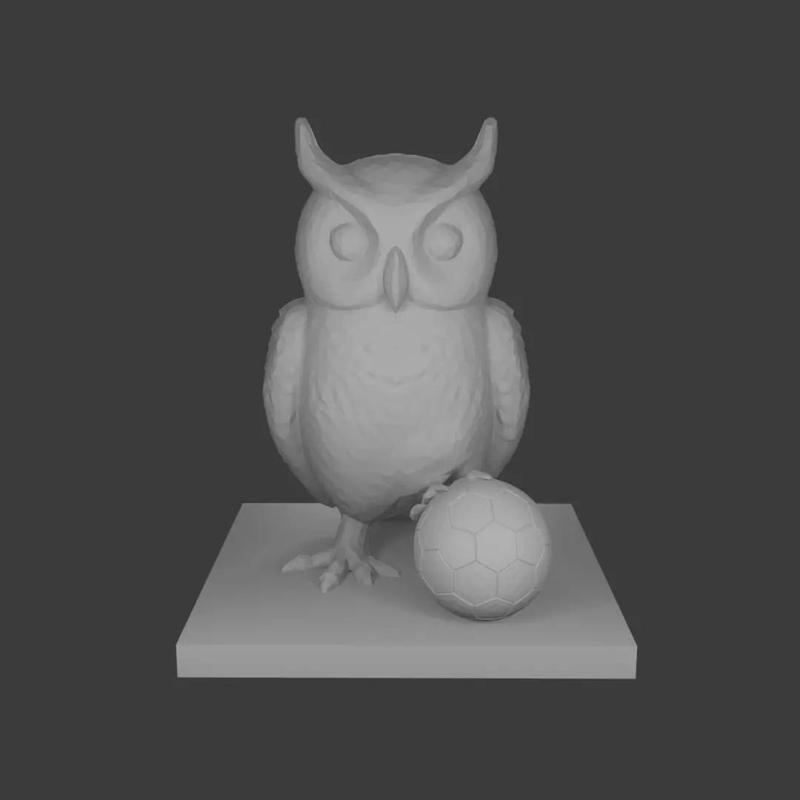 Own bird with soccer ball