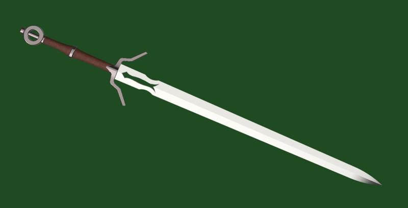 The Witcher 3: Wild Hunt - Zireael sword 3D model