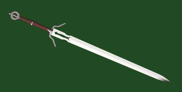 The Witcher 3: Wild Hunt - Zireael sword 3D model