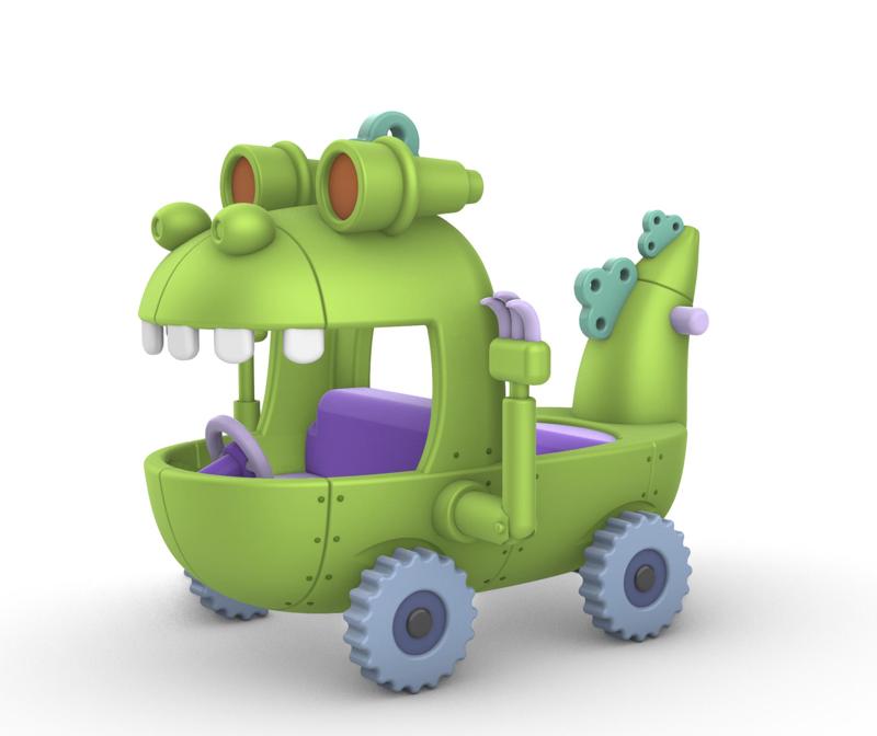 Rugrats Inspired Reptar Wagon