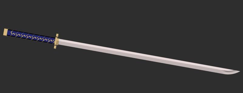 Metal Gear Solid - Gray Fox katana 3D model