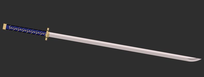 Metal Gear Solid - Gray Fox katana 3D model