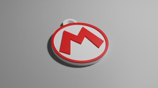 Super Mario Logo KeyChain