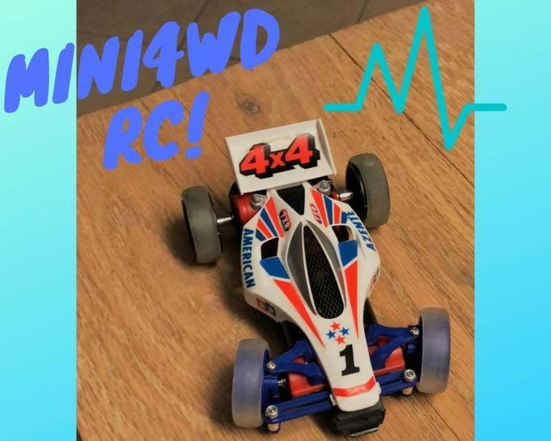 Tamiya Mini 4wd rc STEERING AWD!