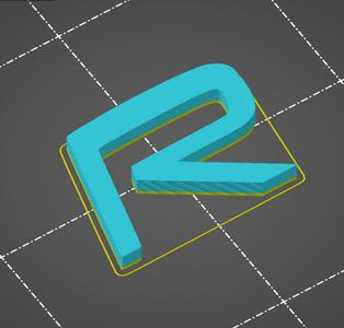 Volvo R logo badge emblem