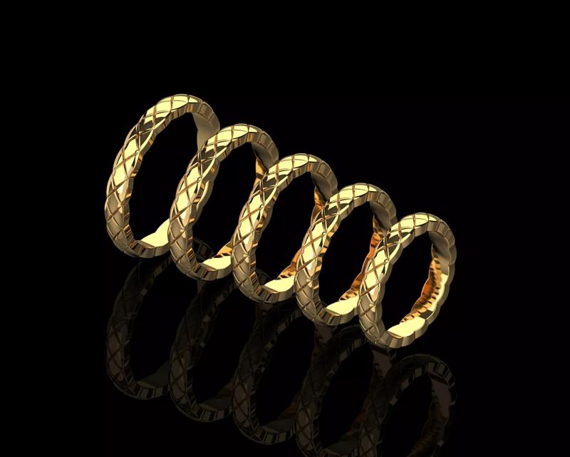 Coco Crush mini rings in different sizes 15 - 19 3D Model Collection