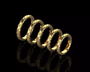 Coco Crush mini rings in different sizes 15 - 19 3D Model Collection