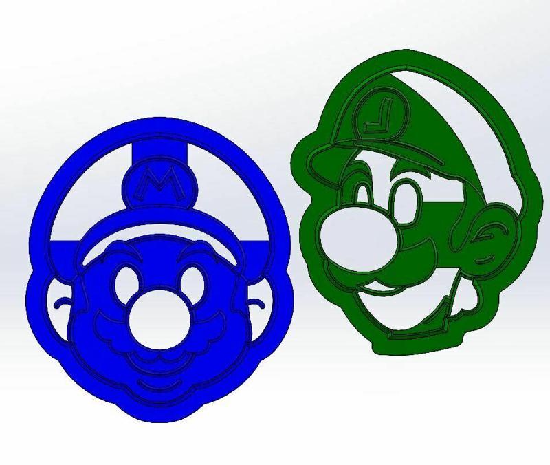 Mario & Luigi Bros cookie cutter