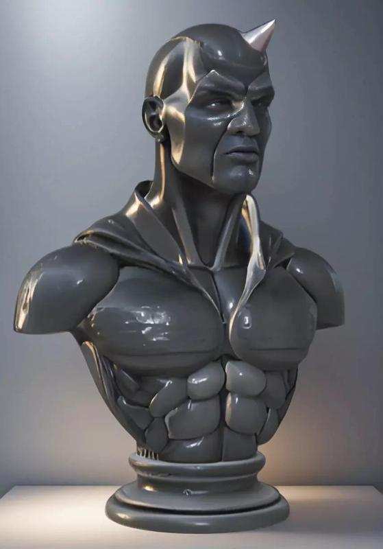 Black Bolt Bust 3D Model - STL Printable Marvel Character