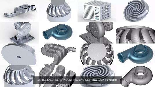 LITTLE ENGINEERS INDUSTRIAL ENGINEERING PACK 3D Model Collection