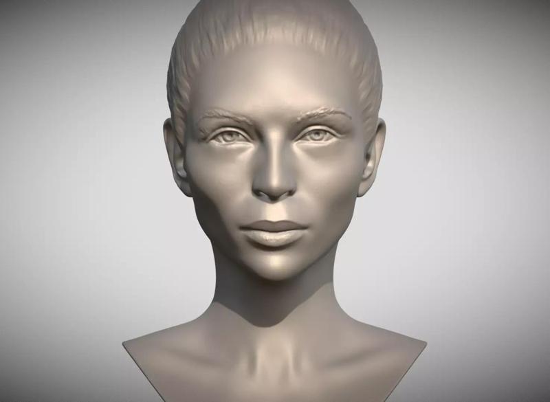 Attractive woman bust 3D printing ready 6