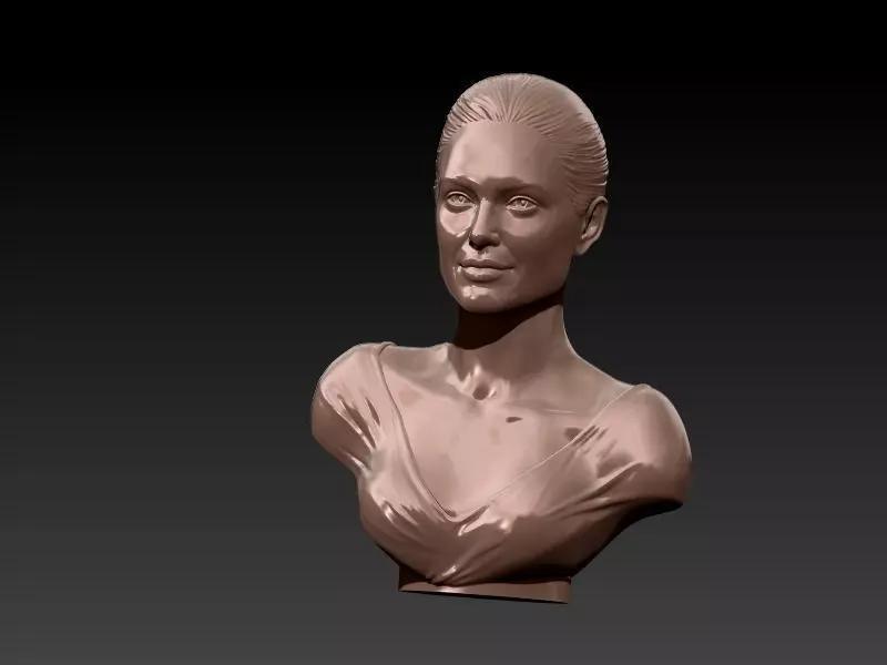 Angelina Jolie bust stl obj