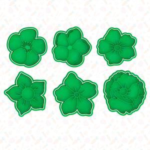 Flowers cookie cutter set of 6
