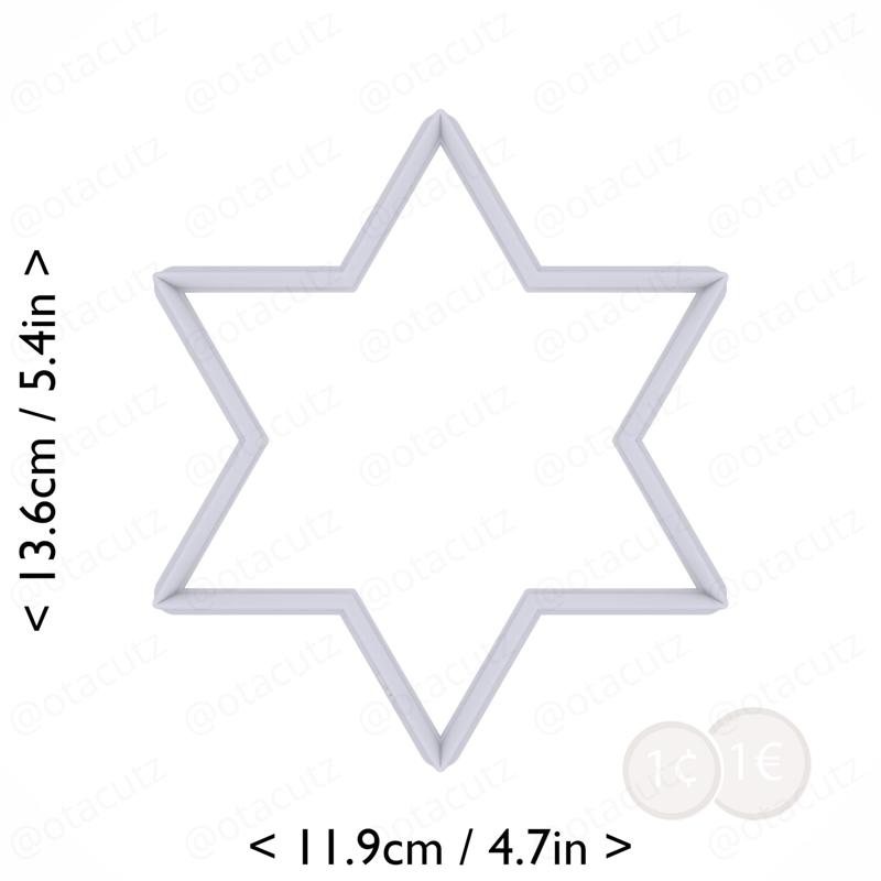 Hexagram Cookie Cutter 5in / 12.7cm