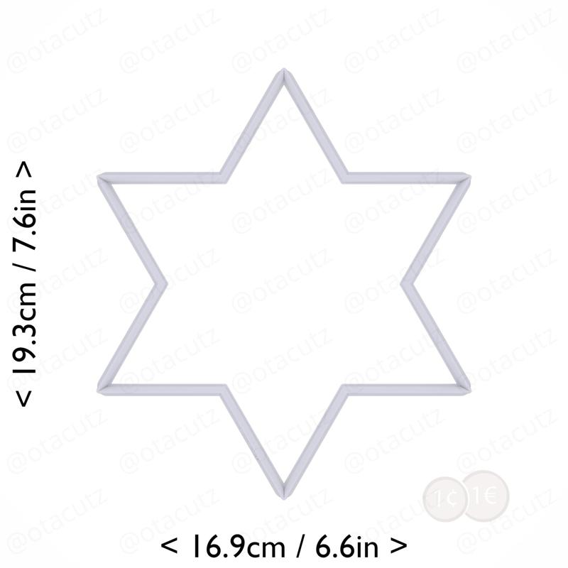 Hexagram Cookie Cutter 7.25in / 18.4cm
