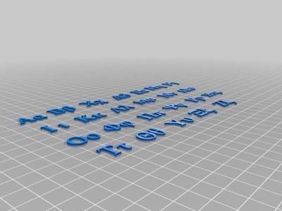 Full ancient greek alphabet