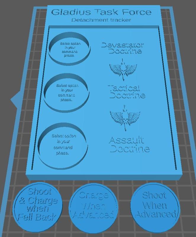 Space Marines Gladius Detachment tracker
