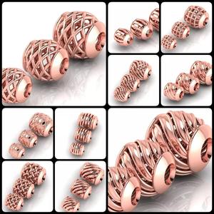 50 UNIQUE DESIGN OF 150 beads or balls or jewelry accessories 3D Model Collection