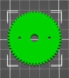 Gear wheel 52t, module 3.175 mm