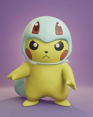 Cosplay Pikachu - Squirtle