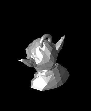 low poly yoda keychain.stl