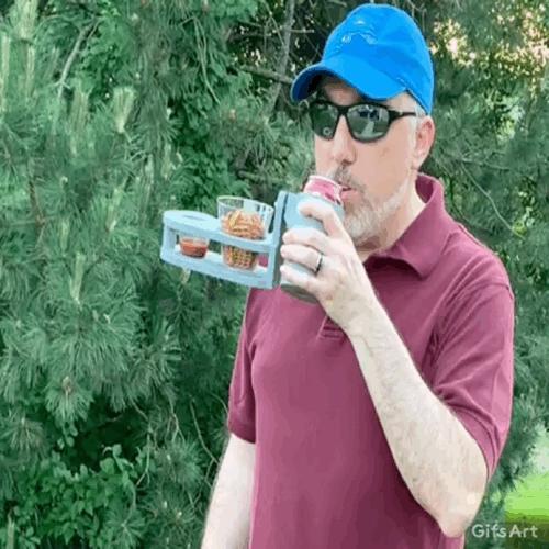 Twist Tray - beverage, chip, and dip tray