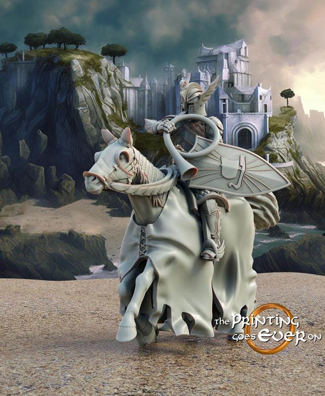 Swan Knight - Mounted - Musician