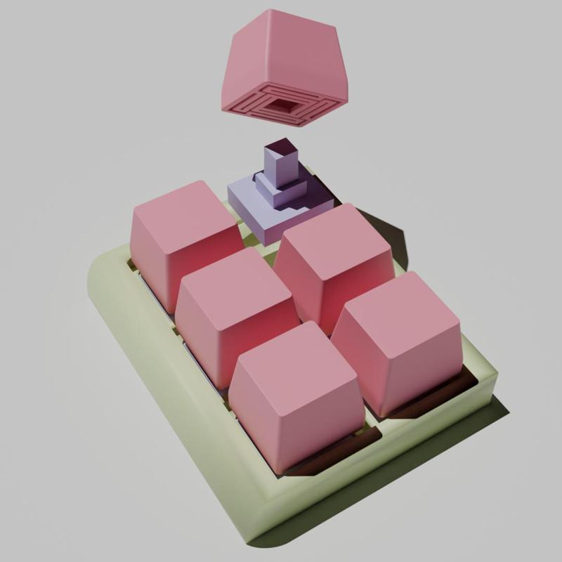 keyboard fidget print in place, NO SWITCHES NEED!