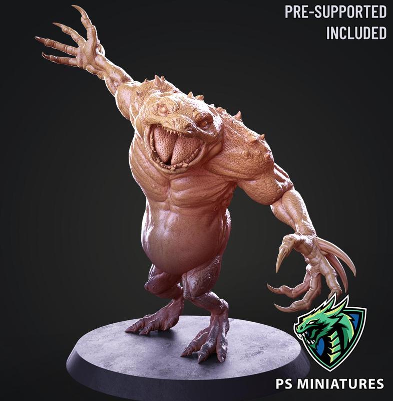 Blue Slaad Lizardman - Pose 2