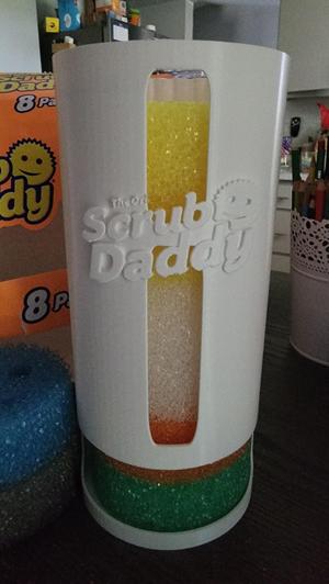 Scrub Daddy Sponge Stack Caddy with Lid 350mm Tall 8 Sponge Caddy