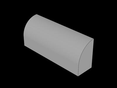 Lego Compatible (6191.dat) Brick  1 x  4 x  1.333 with Curved Top