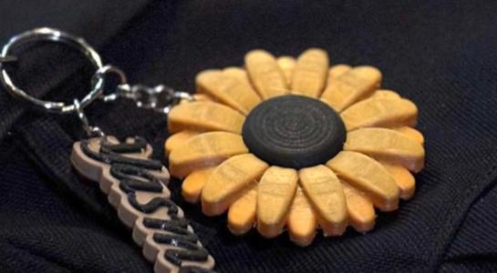 Sunflower keychain