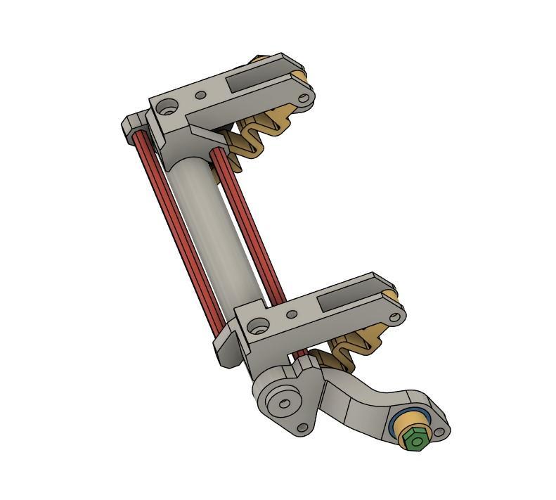 Torsion bar rear suspension for 1/12 RC CAR