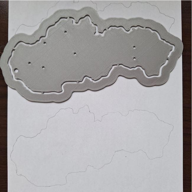 Slepa mapa Slovenska - "Blind" map of Slovakia