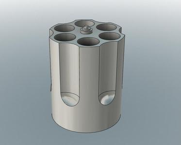 6 Shooter Desktop Pen Holder.step