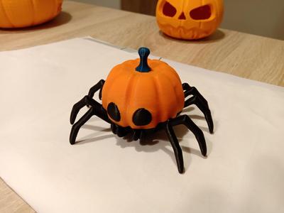 Pumpkin Spider (Refined stl and colored REMIX)