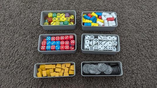 Scholars of the South Tigris - Dice, Coins, Meeple and Gold trays to fit insert