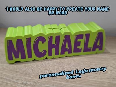personalized name money boxes Michaela