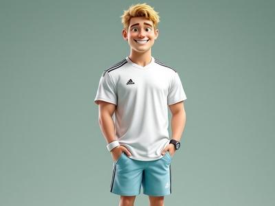 Jung man sporty