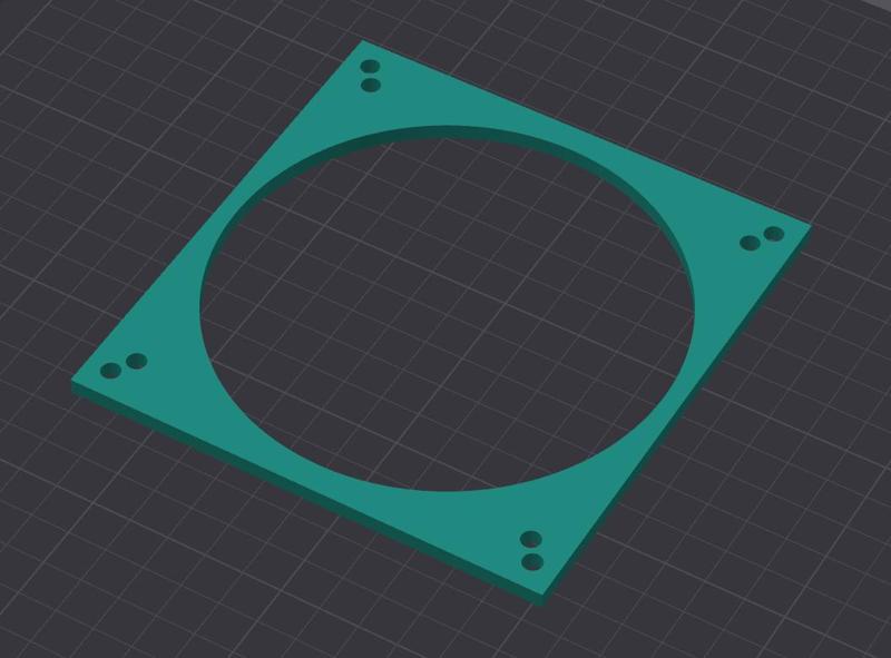 120mm fan mount for wall-mounted blast gate