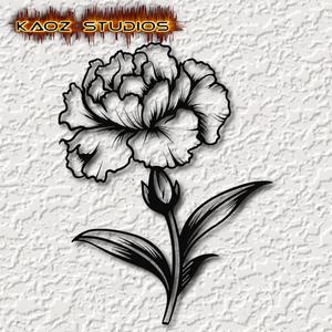 carnation wall art flower wall decor realistic nature decoration