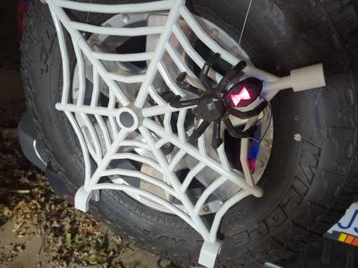 Giant Lego Spider Web + Spider
