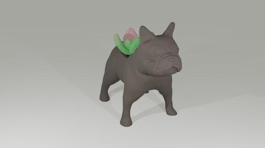 French Bulldog Pot Plant