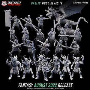 August 2022 Fantasy Release - Gaelic Wood Elf & Nippon Army