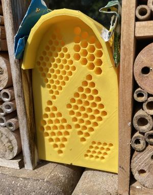 Insect hotel with honey comb structure