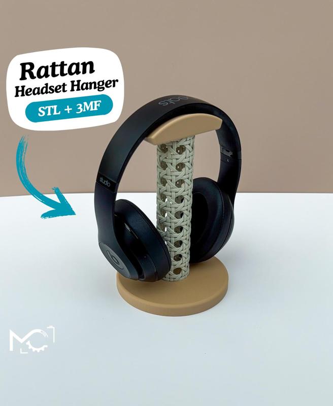RattanHeadsetHanger