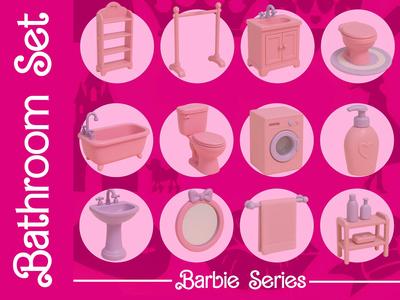 Barbie Series - Bathroom Set/Accessories