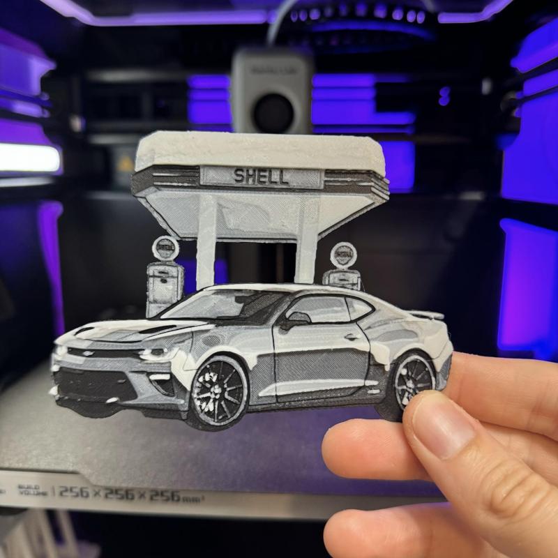 Monochrome Camaro (HueForge)