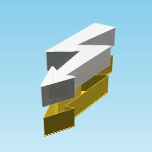 HIGH VOLTAGE SIGN, nestable box (v1)