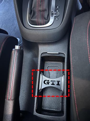 MK6 Golf cup holder insert with GTI logo